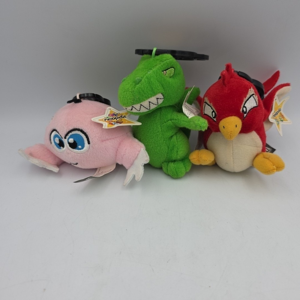 McDonald's Happy Meal Toys Lot Of 3 Hanging Plush Neopets PetPet With Hangers